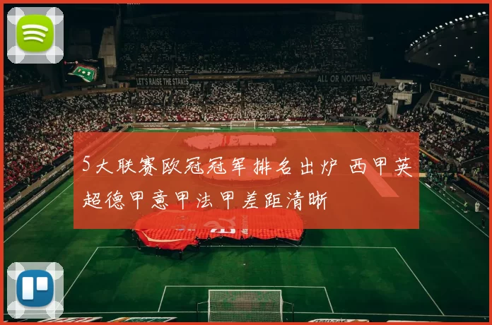 5大联赛欧冠冠军排名出炉 西甲英超德甲意甲法甲差距清晰