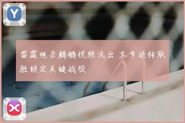 雷霆绝杀鹈鹕视频流出 末节逆转取胜锁定关键战役